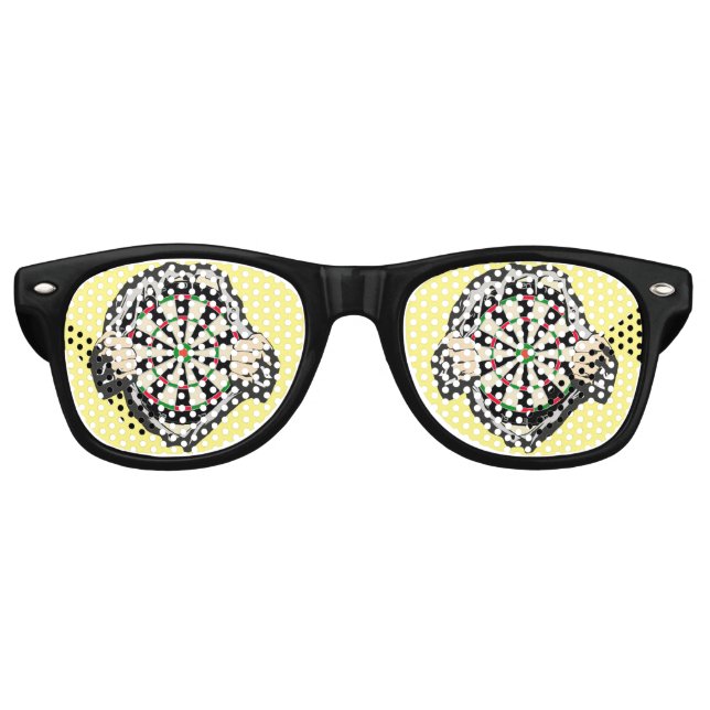 The dartboard on the chest retro sunglasses (Front)