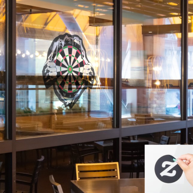 The dartboard on your chest! placemat (Restaurant Window)
