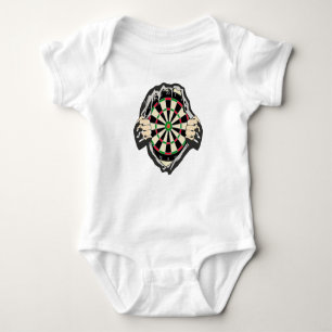 The dartboard on your chest! placemat baby bodysuit