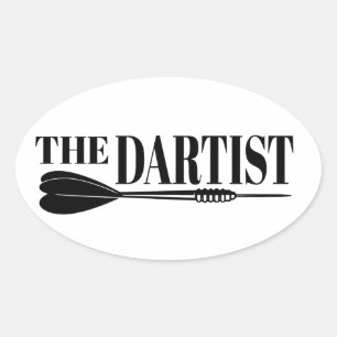 The Dartist Dart Artist Of The Dartboard Oval Sticker