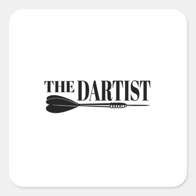 The Dartist Dart Artist Square Sticker (Front)