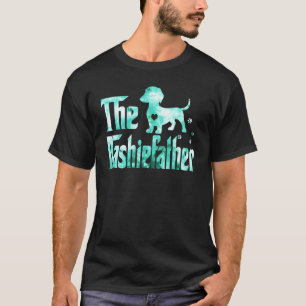 The Dashiefather Dachshund Tie Dye Wiener Dog Dad T-Shirt