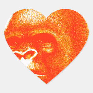 THE DAWN GORILLA HEART STICKER
