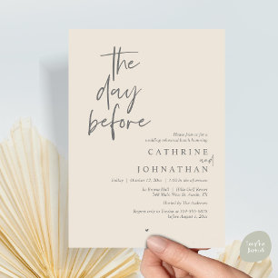 The day before, Wedding Rehearsal Lunch Invitation