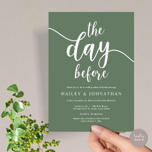 The day before, Wedding Rehearsal Lunch or Brunch Invitation