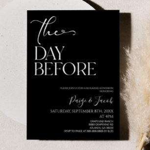 The Day Before Wedding Rehearsal Luncheon Lunch Invitation