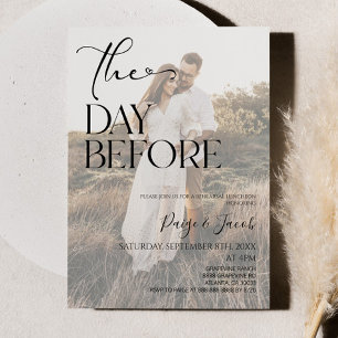 The Day Before Wedding Rehearsal Luncheon Lunch Invitation