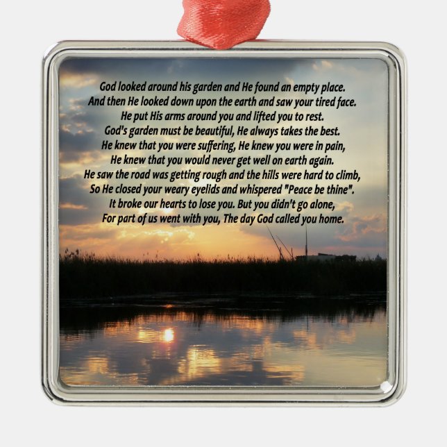The day God called you home Metal Tree Decoration (Front)