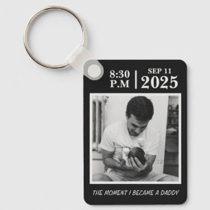 The Day I Became a Dad, Personalised Birth Memory Key Ring