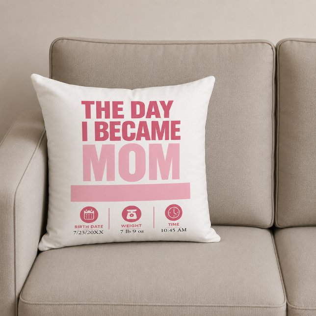 The Day I Became Mum Cushion (Creator Uploaded)