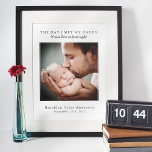 The Day I Met My Daddy Photo Father's Day Keepsake Poster<br><div class="desc">Add a photograph of your baby on the day they met their daddy,  as well as their name and date of birth for a gift dad will treasure forever!</div>