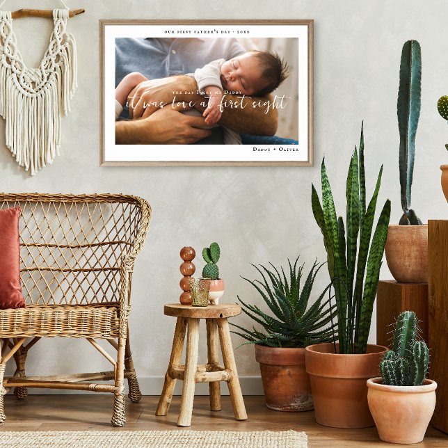 The Day I Met My Daddy Photo First Father's Day Poster (Creator Uploaded)