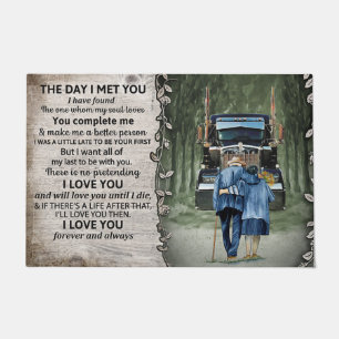 The Day I Met You I Love You Doormat