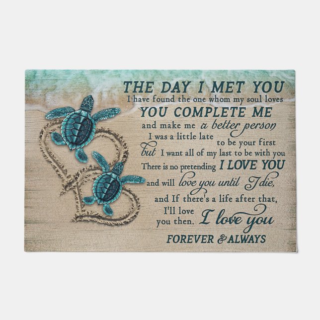 The Day I Met You, You Complete Me Doormat (Front)