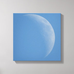 The Day Moon, Moon Photography Art Canvas Print