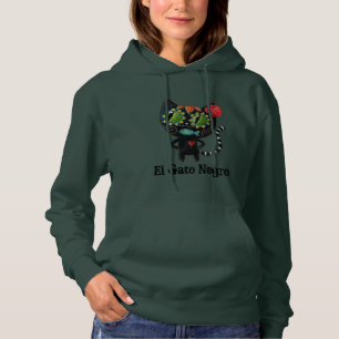 The Day of The Dead Black Cat Hoodie