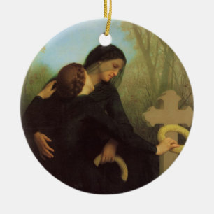 The Day of the Dead by William Adolphe Bouguereau Ceramic Tree Decoration