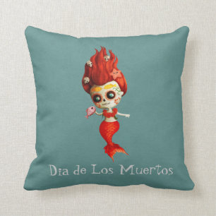 The Day of The Dead Mermaid Cushion