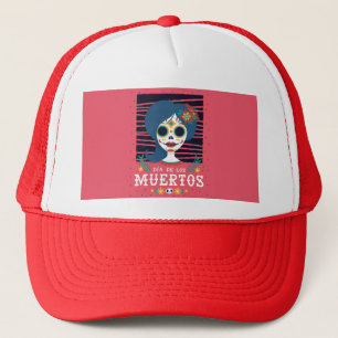 The Day Of The Dead Mexican Sugar Skull Gift Trucker Hat