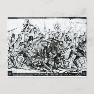 The Day We Celebrate,from 'Harpers Weekly'1867 Postcard