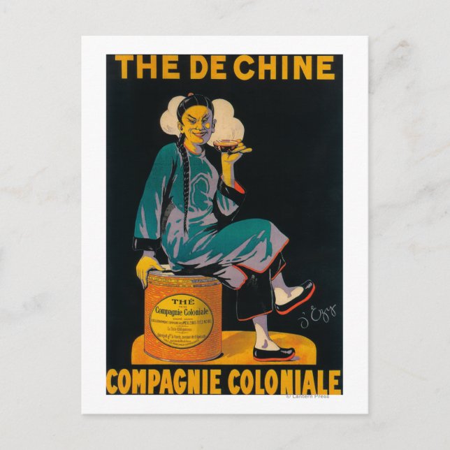 The De Chine, Colonial Company Promotional Poste Postcard (Front)