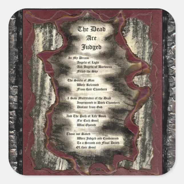 The Dead Are Judged Square Sticker (Front)