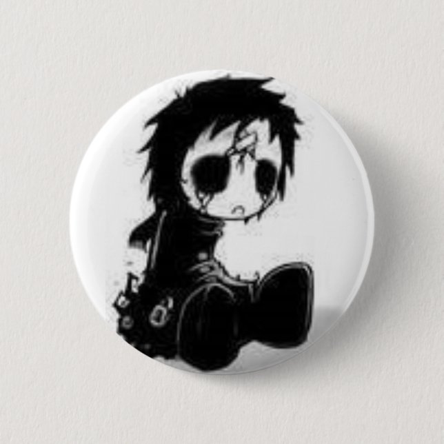 the dead gothic doll 6 cm round badge (Front)