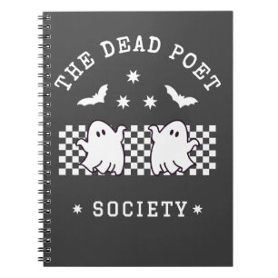 The Dead Poet Society Cute Ghost Halloween Notebook