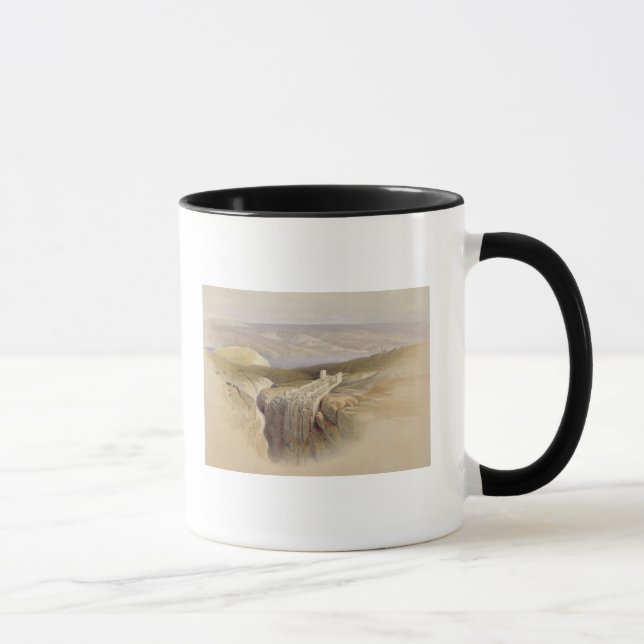 The Dead Sea looking towards Moab, Volume II Mug (Right)