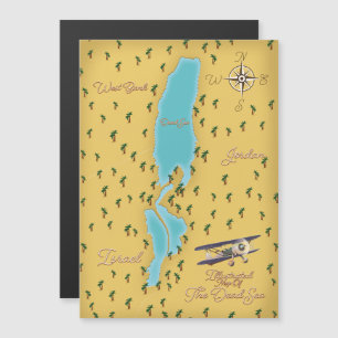 The Dead Sea vintage map