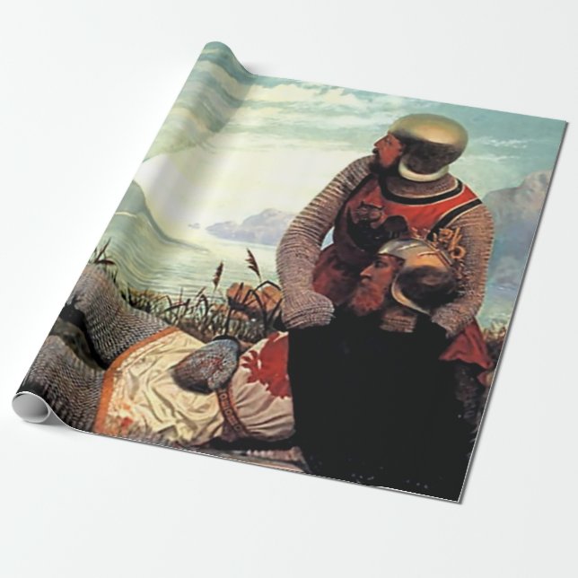 The Death of Arthur by John Mulcaster Carrick Wrapping Paper (Unrolled)