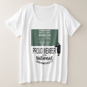 The Death of Common Sense Notice Sarcastic Quote Plus Size T-Shirt