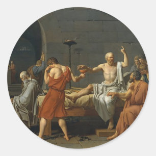 The Death of Socrates Classic Round Sticker