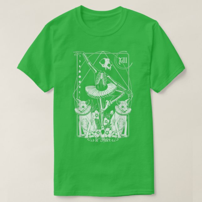 The Death Tarot Tapestry Cat La Mort Death Tarot C T-Shirt (Design Front)