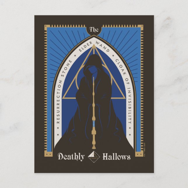 The Deathly Hallows Cloak, Wand, & Stone Postcard (Front)
