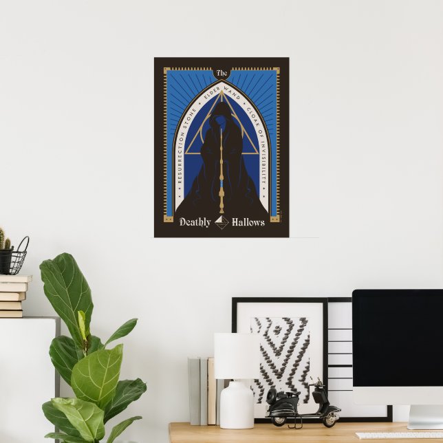 The Deathly Hallows Cloak, Wand, & Stone Poster (Home Office)