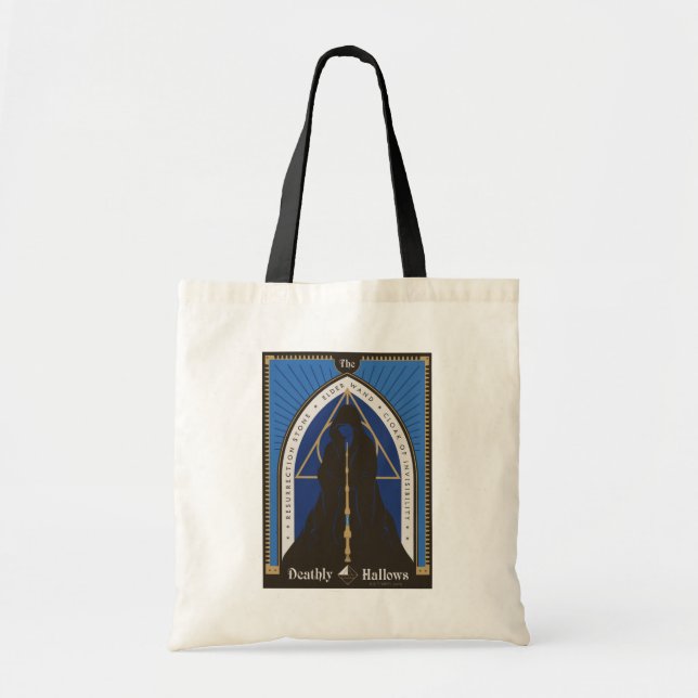 The Deathly Hallows Cloak, Wand, & Stone Tote Bag (Front)