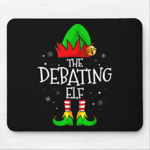 The Debating Elf Group Matching Family Christmas M Mouse Pad