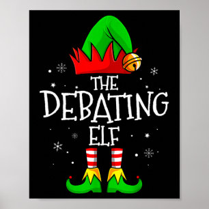 The Debating Elf Group Matching Family Christmas M Poster