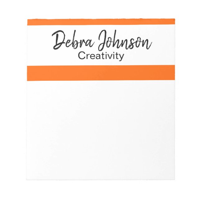 The Debra Professional Classic Modern Stripes Notepad (Front)