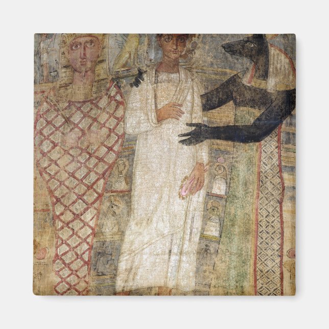 The deceased and his mummy protected by Anubis Magnet (Front)