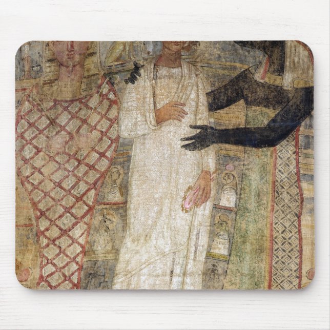 The deceased and his mummy protected by Anubis Mouse Pad (Front)