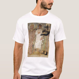 The deceased and his mummy protected by Anubis T-Shirt