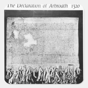 The Declaration of Arbroath, 6 April 1320 Square Sticker