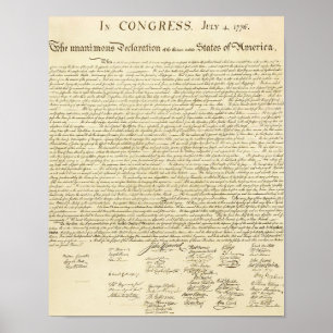 The Declaration of Independence Poster