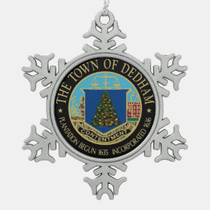 The Dedham Miracle of Christmas Snowflake Snowflake Pewter Christmas Ornament