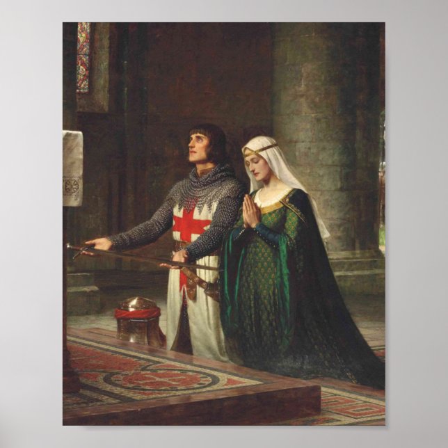 The Dedication By Edmund Blair Leighton 1908 Poster (Front)