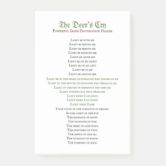 The Deer’s Cry Protection Prayer Post It Notes