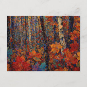 "The Deer’s Secret Path" – A Colourful Landscape Holiday Postcard