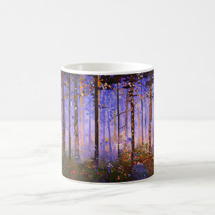 The Deer’s Secret Path - Wide Woodland Landscape Coffee Mug